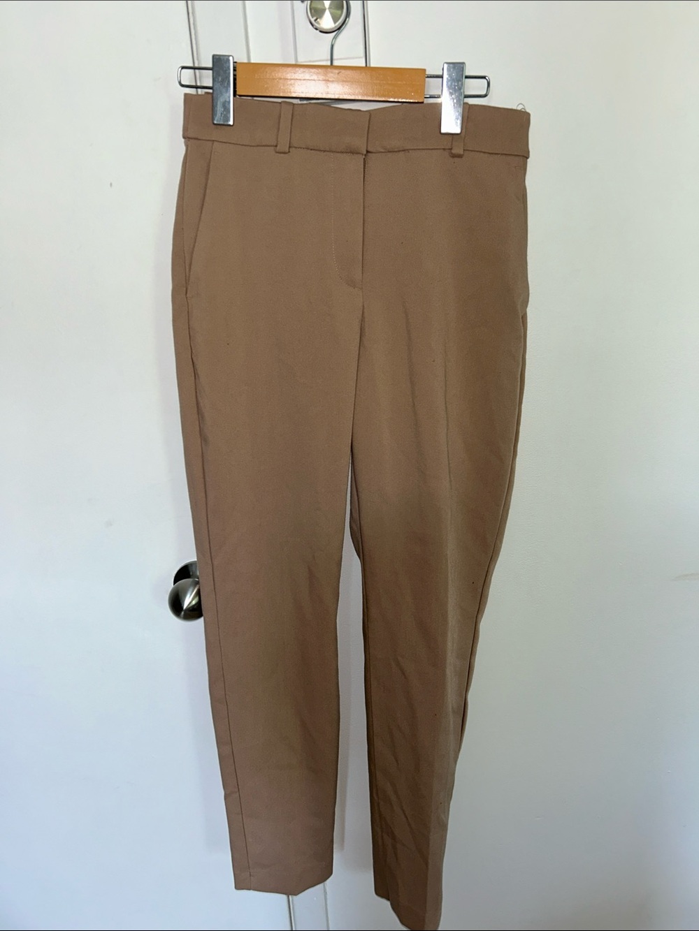 H&M Camel Tailored Ankle Trousers
